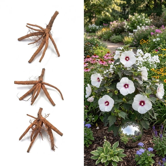 National Plant Network Bare Root Hibiscus Head Over Heels Dream (3-Pack)