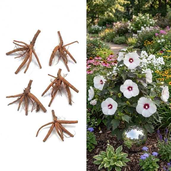 National Plant Network Bare Root Hibiscus Head Over Heels Dream (5-Pack)