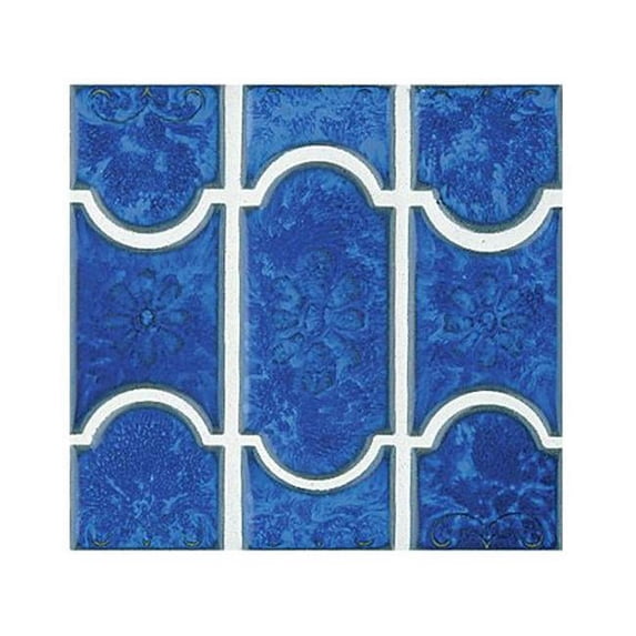 National Pool BUE44EACH 6" x 6" Botanical Series Pool Tile - Lake Blue