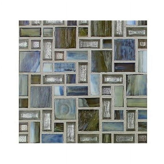 National Pool Tile COS-PARIS 1.05 sq. ft. Cosmopolitan Paris Mosaic Glass Series Pool Tile, Latte Silver