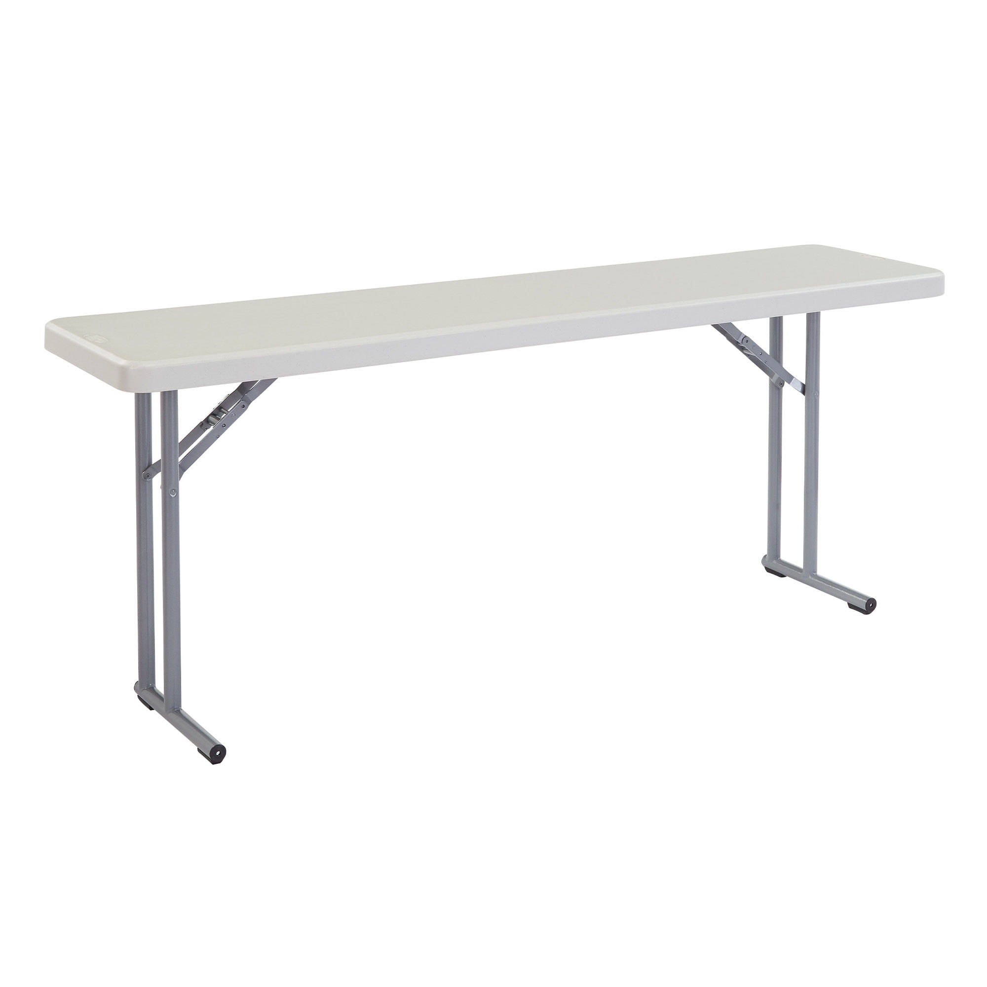 Gray Heavy-Duty 18x72 Folding Seminar Table with Steel Frame