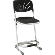National Public Seating 26414 Ergonomic Z Stool with Backrest & Footrest - 22 in. - Model No. 6622B