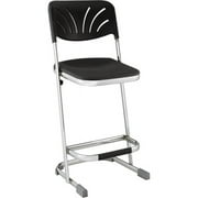 National Public Seating 26417 Ergonomic Z Stool with Backrest & Footrest - 24 in. - Model No. 6624B