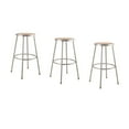thumbnail image 1 of National Public Seating (3 Pack) NPS® 32"-39" Height Adjustable Heavy Duty Steel Stool, Grey, 1 of 5