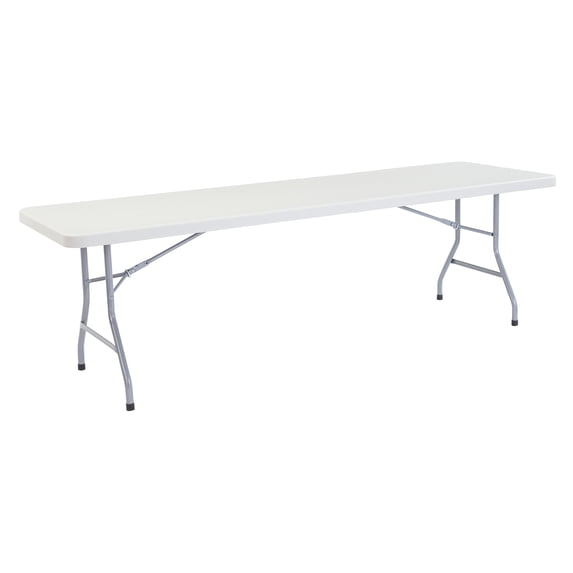 NPS BT3000 30x96" Modern Plastic Heavy Duty Folding Table in Speckled Gray
