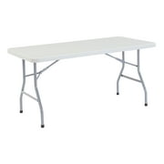 National Public Seating® 30" x 60" Rectangular Folding Table, Speckled Grey, 1000 lb capacity
