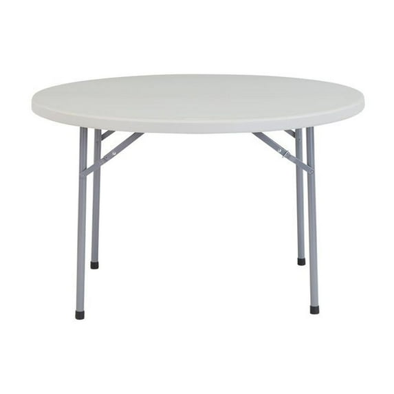 NPS 48" Heavy Duty Round Folding Table, Speckled Grey