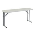 thumbnail image 1 of Global Industrial Interion 18" x 60" Plastic Folding Seminar Table, Gray, 1 of 1