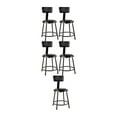 thumbnail image 1 of National Public Seating (5 Pack) NPS® 18"Heavy Duty Vinyl Padded Steel Stool With Backrest, Black, 1 of 8