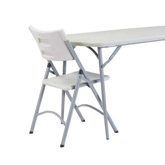 National Public Seating 6 Foot Fold in Half Indoor Outdoor Folding Banquet Table