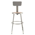 thumbnail image 1 of STOOL STEEL ADJUSTABLE HEIGHT W/BACKREST 19-27H, 1 of 11
