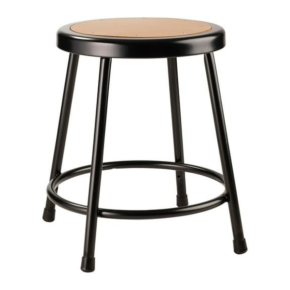 National Public Seating 6200 Series 18" Stool Supports 500 Pounds, Black