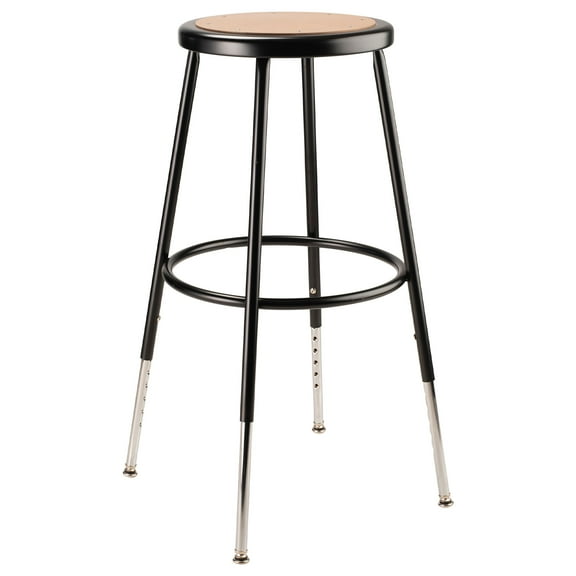 National Public Seating 6200 Series 32.5" Adjustable Stool, Black