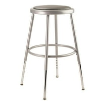 NPS 6400 Series 19-27" Modern Vinyl Padded Steel Metal Heavy Duty Stool in Gray