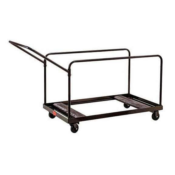 National Public Seating B2217192 Interion Multi-Use Table Transport Dolly Cart - Brown - 10 Table