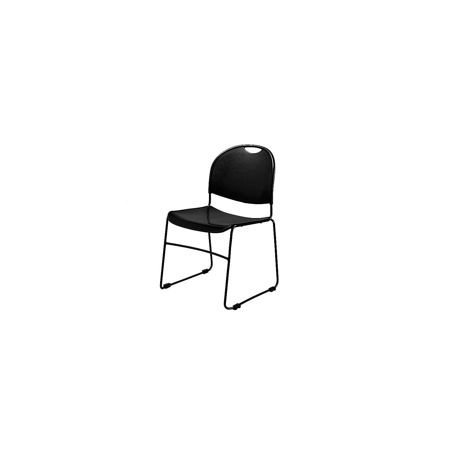 Black Metal Ultra Compact Stacking Reception Chair
