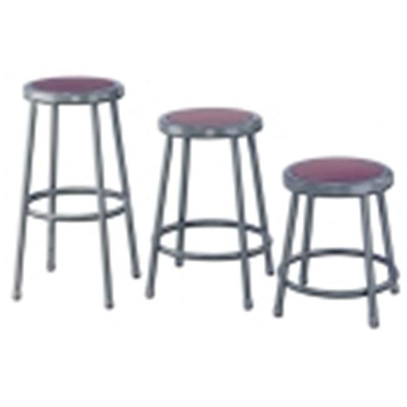 National Public Seating Fixed Height Stool - 24 in. - Gray