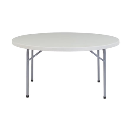 National Public Seating NPS® 60" Heavy Duty Round Folding Table, Speckled Grey