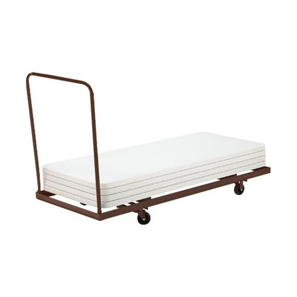 National Public Seating Folding Table Dolly - Brown - Holds up to 6 Long Tables