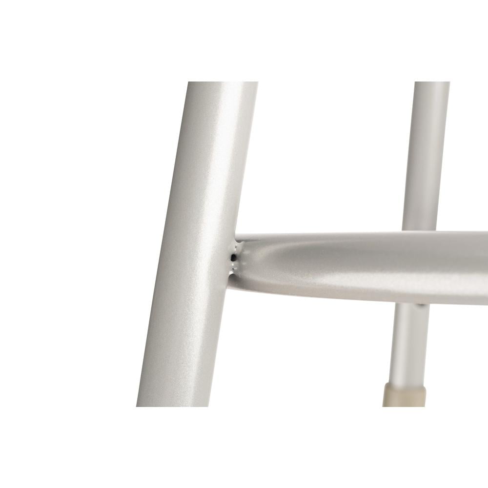 Adjustable Gray Steel Low-Back Laboratory Stool with Wood Seat
