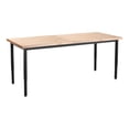 thumbnail image 1 of National Public Seating Heavy-Duty Steel Table, 37-1/4"H x 30"W x 72"D, Butcherblock/Black, 1 of 5