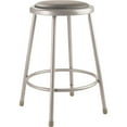 thumbnail image 1 of NPS 6400 Series 24" Vinyl Padded Steel Metal Heavy Duty Stool in Gray, 1 of 4