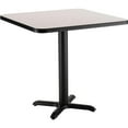 thumbnail image 1 of National Public Seating NPS® Café Table, 36" Square, "X" Base, 30" Height, Particleboard Core/T-Mold - Grey, 1 of 4