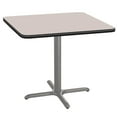 thumbnail image 1 of National Public Seating NPS® Café Table, 36" Square, X Base, 30" Height, Particleboard Core/T-Mold, Grey, 1 of 4