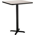 thumbnail image 1 of National Public Seating NPS® Café Table, 36" Square, "X" Base, 42" Height, Particleboard Core/T-Mold - Grey, 1 of 4
