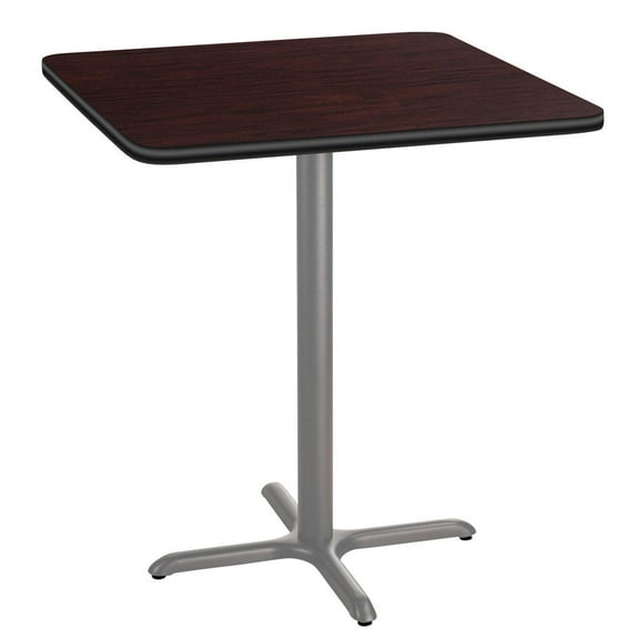 National Public Seating NPS® Café Table, 36" Square "X" Base, 42" Height, Particleboard Core/T-Mold