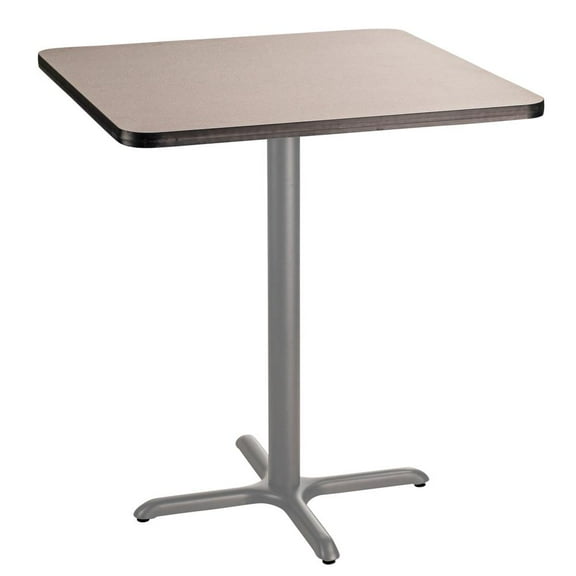 National Public Seating NPS® Café Table, 36" Square, X Base, 42" Height, Particleboard Core/T-Mold
