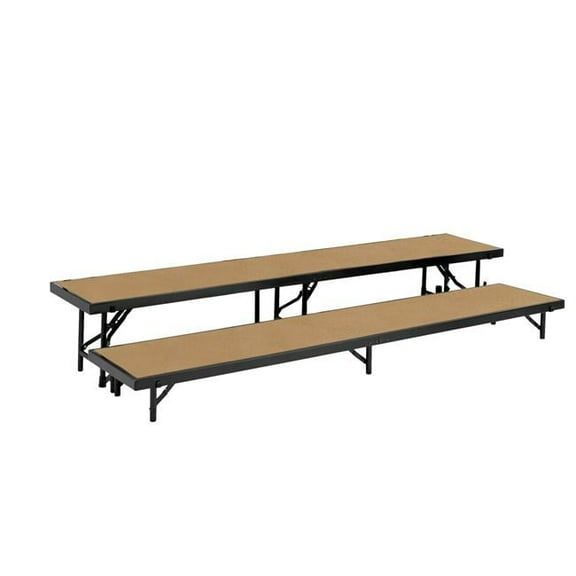 National Public Seating RS2LHB 2 Level Riser Hardboard Multi-Level Risers