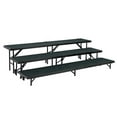 thumbnail image 1 of National Public Seating RS3LC-40 3 Level Straight Standing Choral Riser, Red Carpet - 18 x 96 in. Platform, 1 of 1