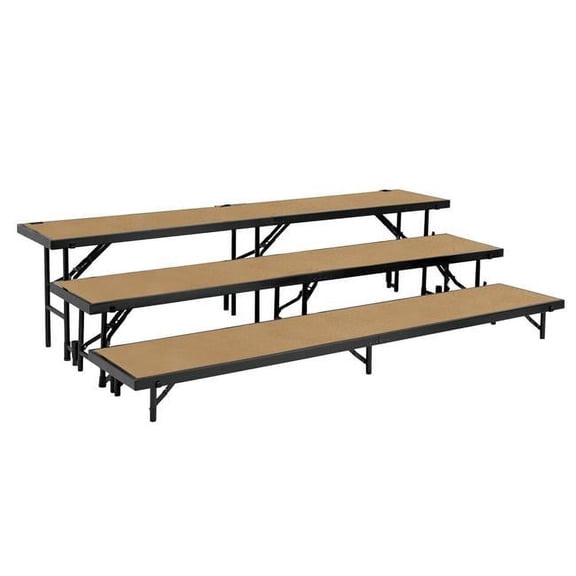 National Public Seating RS3LHB 3 Level Riser Hardboard Multi Level Risers