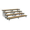 thumbnail image 1 of National Public Seating RS4LHB 4 Level Riser Hardboard Multi-Level Risers, 1 of 2