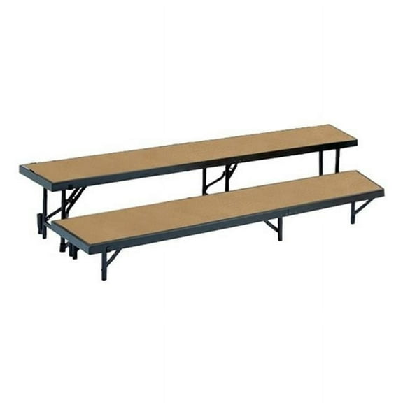 National Public Seating RT2LHB 2 Level Hardboard Tapered Riser Sets