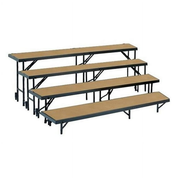 National Public Seating RT3LHB 3 Level Hardboard Tapered Riser Sets