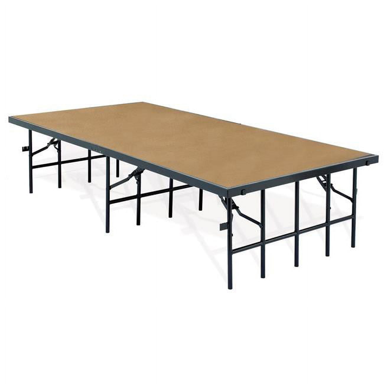 Black Steel and Hardboard Portable Stage Platform 36 x 96 x 16 inches