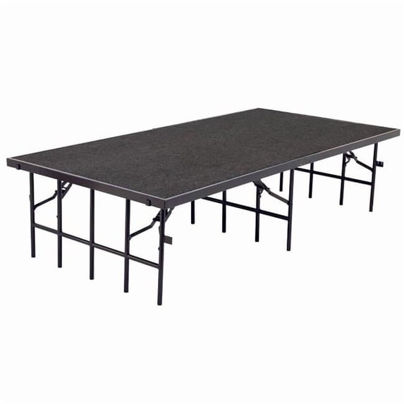 National Public Seating S4824C-10 4 x 8 ft. x 24 in. Stage, Black Carpet