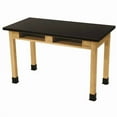 thumbnail image 1 of National Public Seating SLT3072-36-BC 36 x 30 x 72 in. Chemical Resistant Top with Book Compartments Science Lab Table, 1 of 1