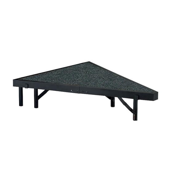 National Public Seating SP368C-02 Stage Pie Compatible with a 3 ft. x 8 ft. x 8 in. Stage, Grey Carpet