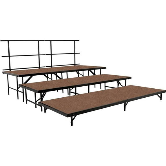 National Public Seating SST48HB Two Guard Rails Portable Stages Set