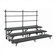 thumbnail image 1 of National Public Seating Straight Choral 8' x 1.5' Hardboard Stage Package, 1 of 2