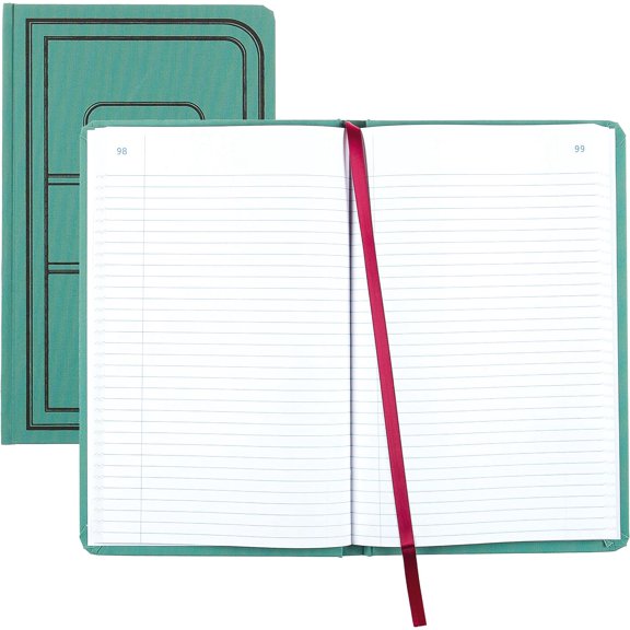 National Record Book Tuff Series, Green Canvas, Hard Cover, 11.75" x 7.25", 300 Pages (A66300R)
