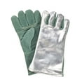 National Safety Apparel 13'' Green Leather Heat Resistant Gloves With
