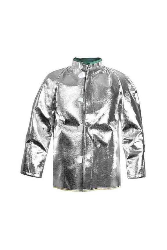 Aluminized Coat,2XL,Carbon Kevlar(R) C22NL2X30