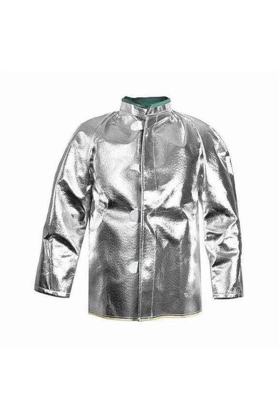 Aluminized Coat, M, 19 oz Carbon Kevlar(R), Snaps Closure C22NLMD30