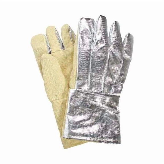 National Safety Apparel Aluminized Gloves,600F,14",PR G51TCNL14