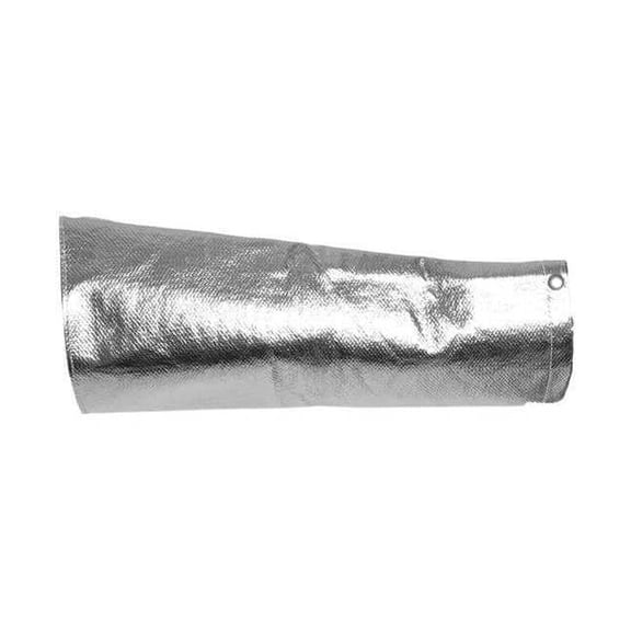 Aluminized Sleeves, Aluminized OPF/ Para-Aramid, 18 in Length, Silver, Straight Cuff
