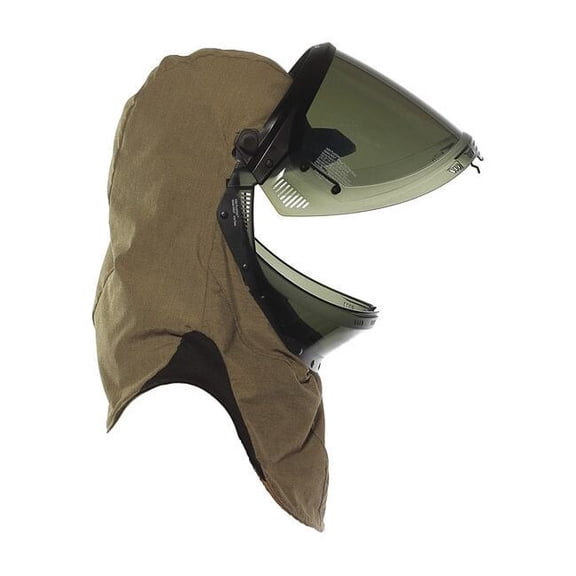 National Safety Apparel Arc Flash Hood,Green,Universal H65NPQH40LF-NR